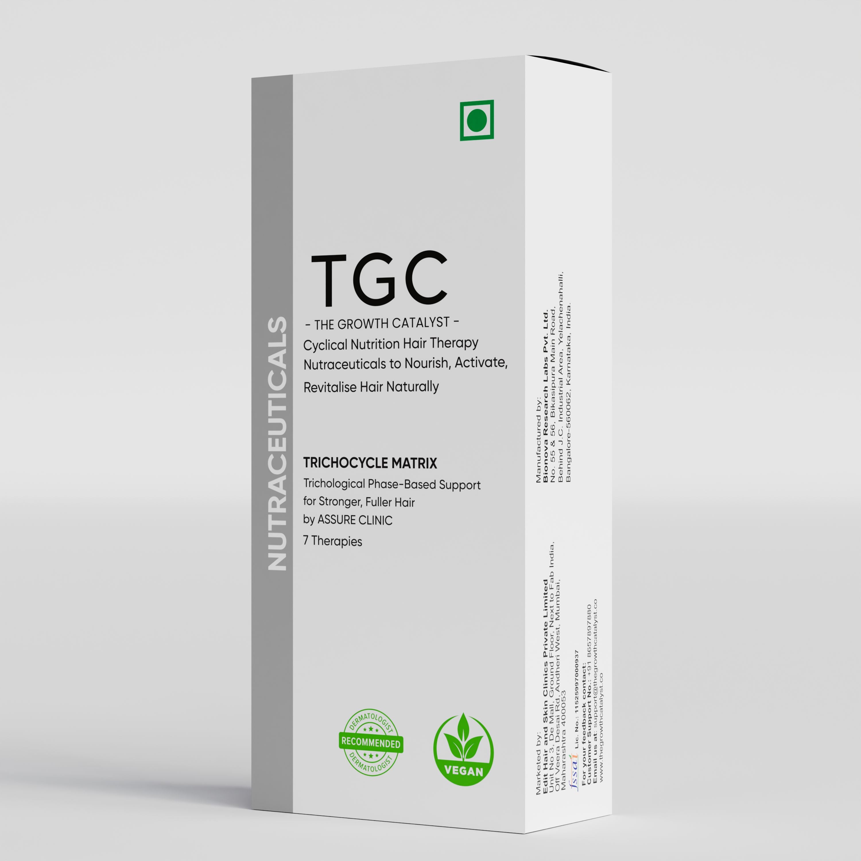 TGC The Growth Catalyst by Assure Clinic | Trichocycle Matrix | Cyclical Nutrition Hair Therapy  30-Day Hair Regrowth Therapy for Men & Women