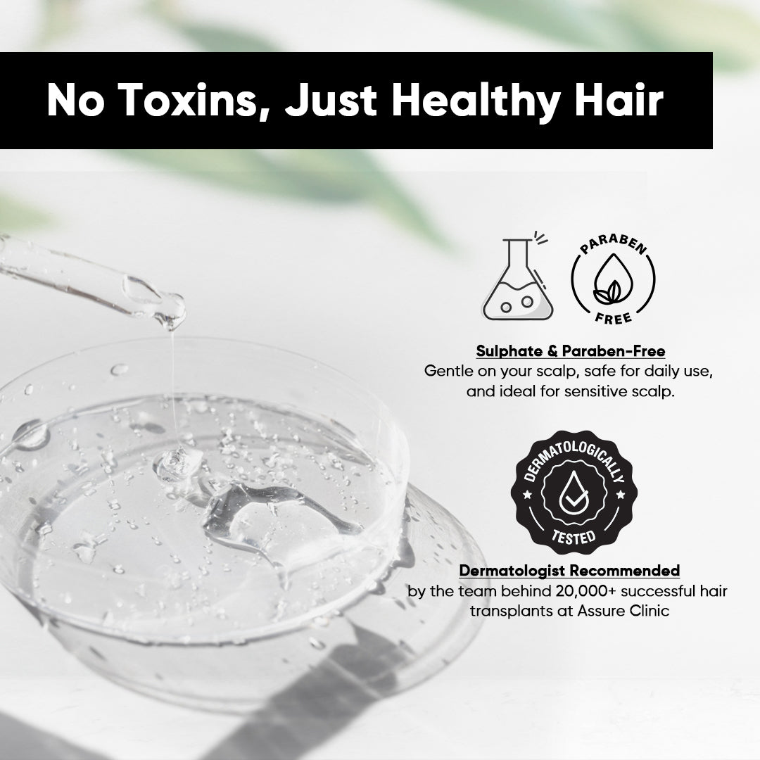 TGC The Growth Catalyst by Assure Clinic l Thick Pro Shampoo & Conditioner Set – Volumizing & Strengthening Hair Care | Sulphate & Paraben Free | Procapil, Argan Oil | 2x140ml